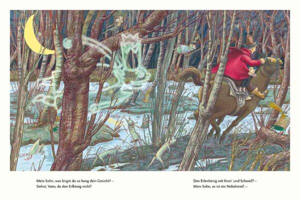 Zeichnung aus Mini Ausgabe von "Der Erlkönig"